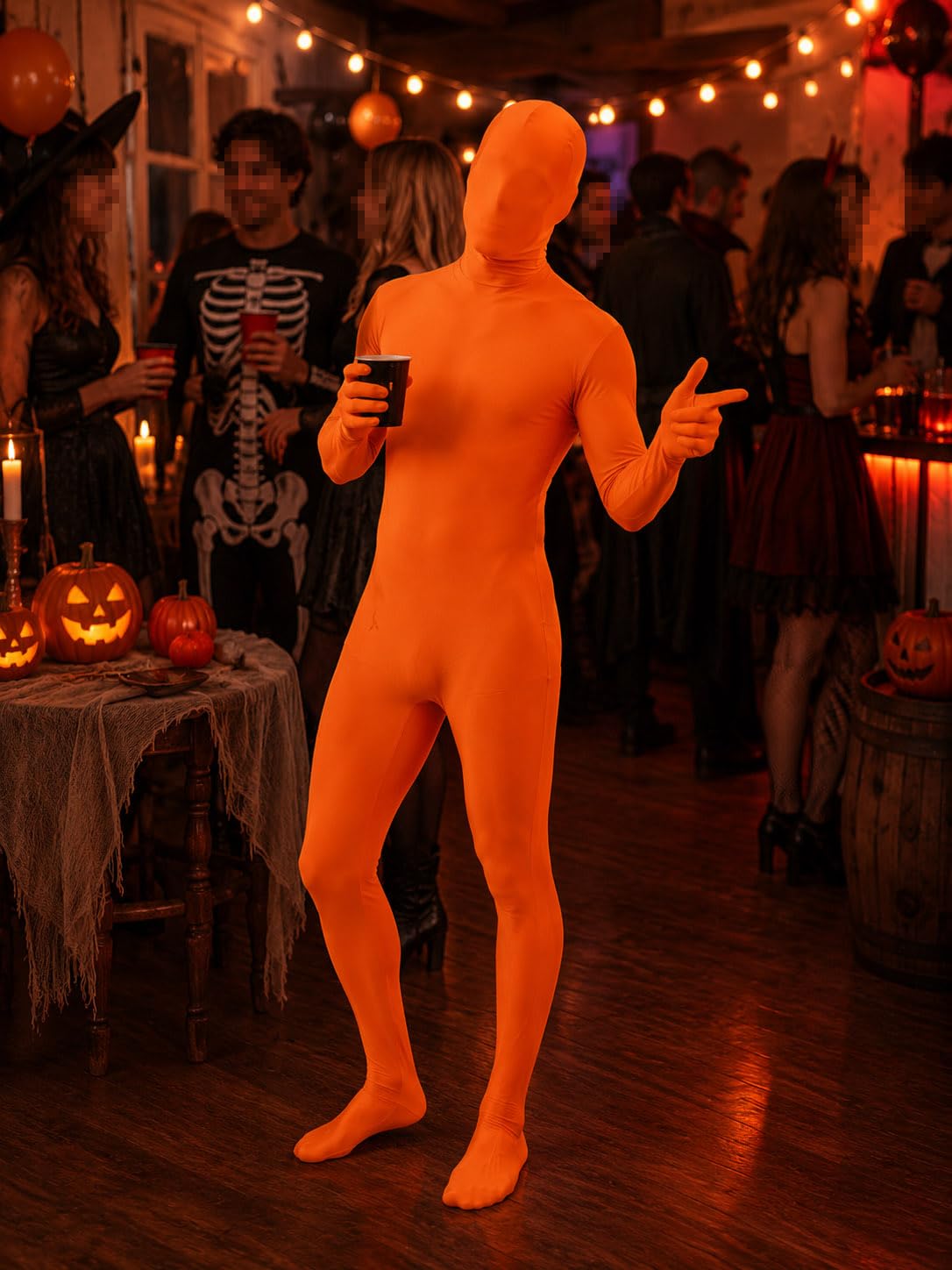 Aniler Men's and Women's Spandex Full Body Zentai Costume Bodysuit