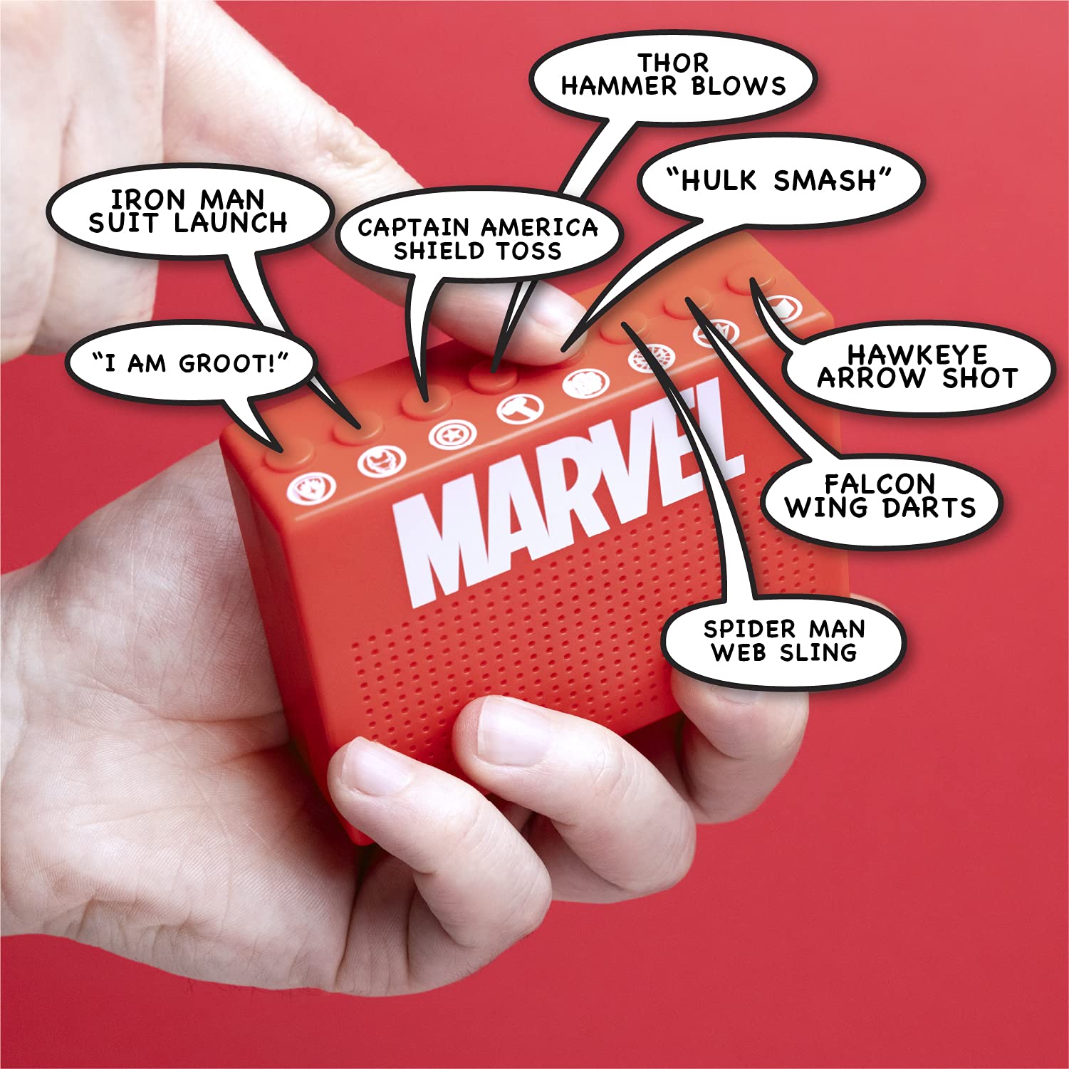 Paladone Sound Effects Machine Marvel Máquina de Efectos de Sonido, Color Rosso (PP8050MA)