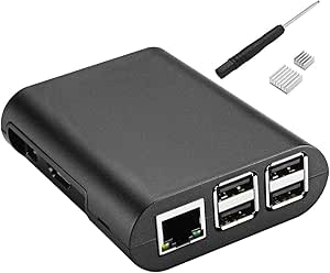 Enokay Case for Raspberry Pi 2 Model B B+ Raspberry Pi 3 Model B B+ Case (Black)