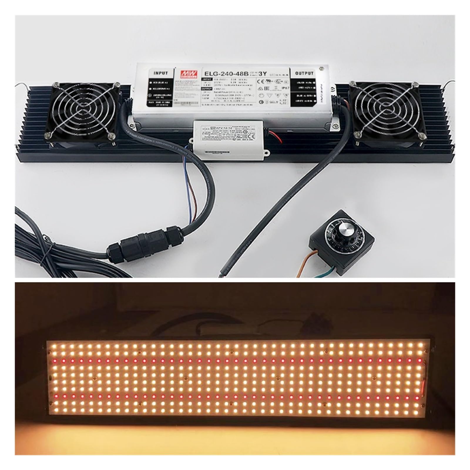 Lampe de croissance LED à intensité variable LM561C S6, lampe SMD spectre complet, éclaira panneau plantes d'intérieur,Économie d'énergie(5000K,Dimmable)