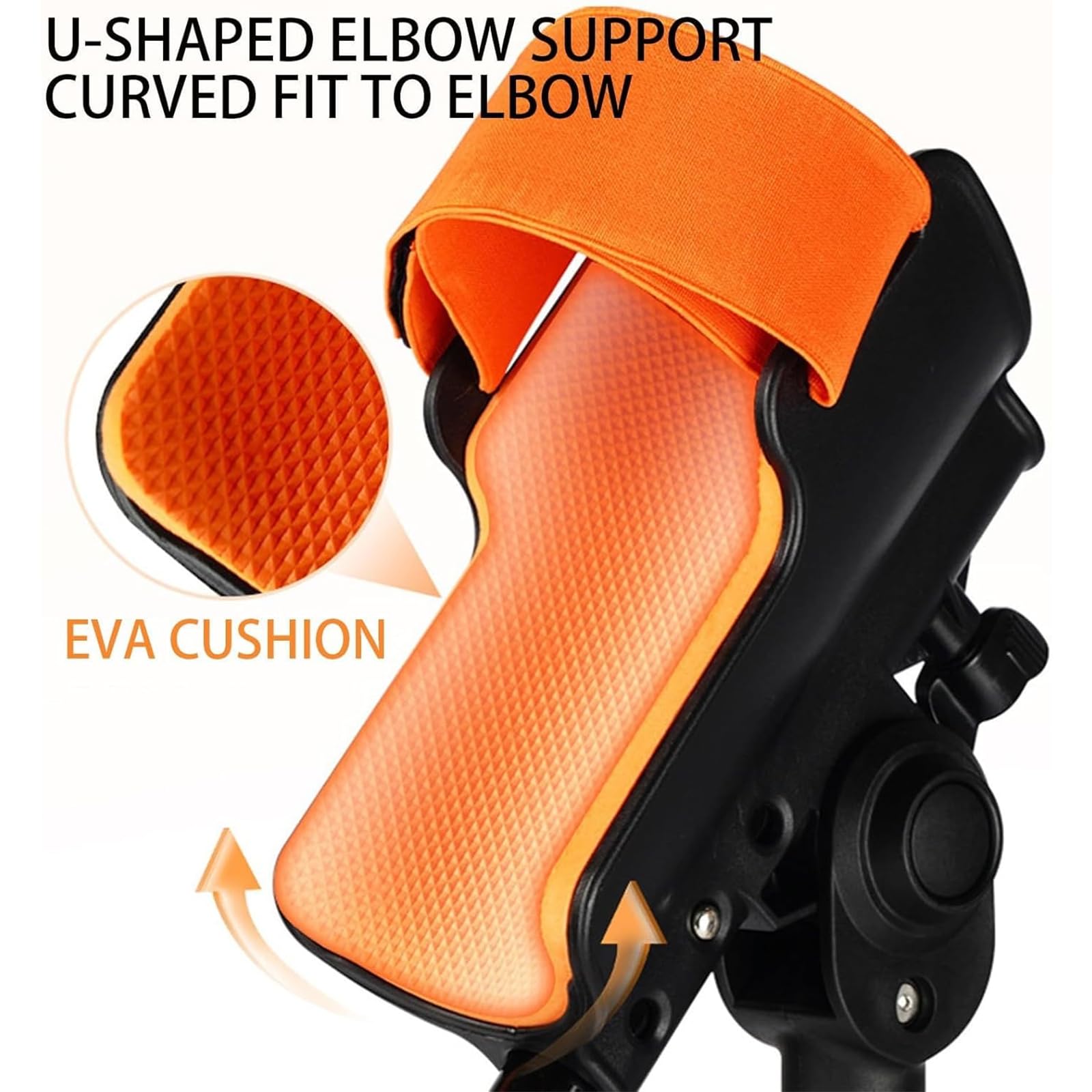 Muletas plegables para antebrazo, muletas de codo portátiles, altura ajustable de 150 a 180 cm, soporta hasta 100 kg, soporte de codo de 3 velocidades para lesiones de piernas