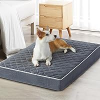 Vista 24 de WNPETHOME Cama Ortopédica para Perros para Jaula, Cama Impermeable Extra Grande para Perros con Funda Lavable Extraíble, Camas para Jaula de Perros