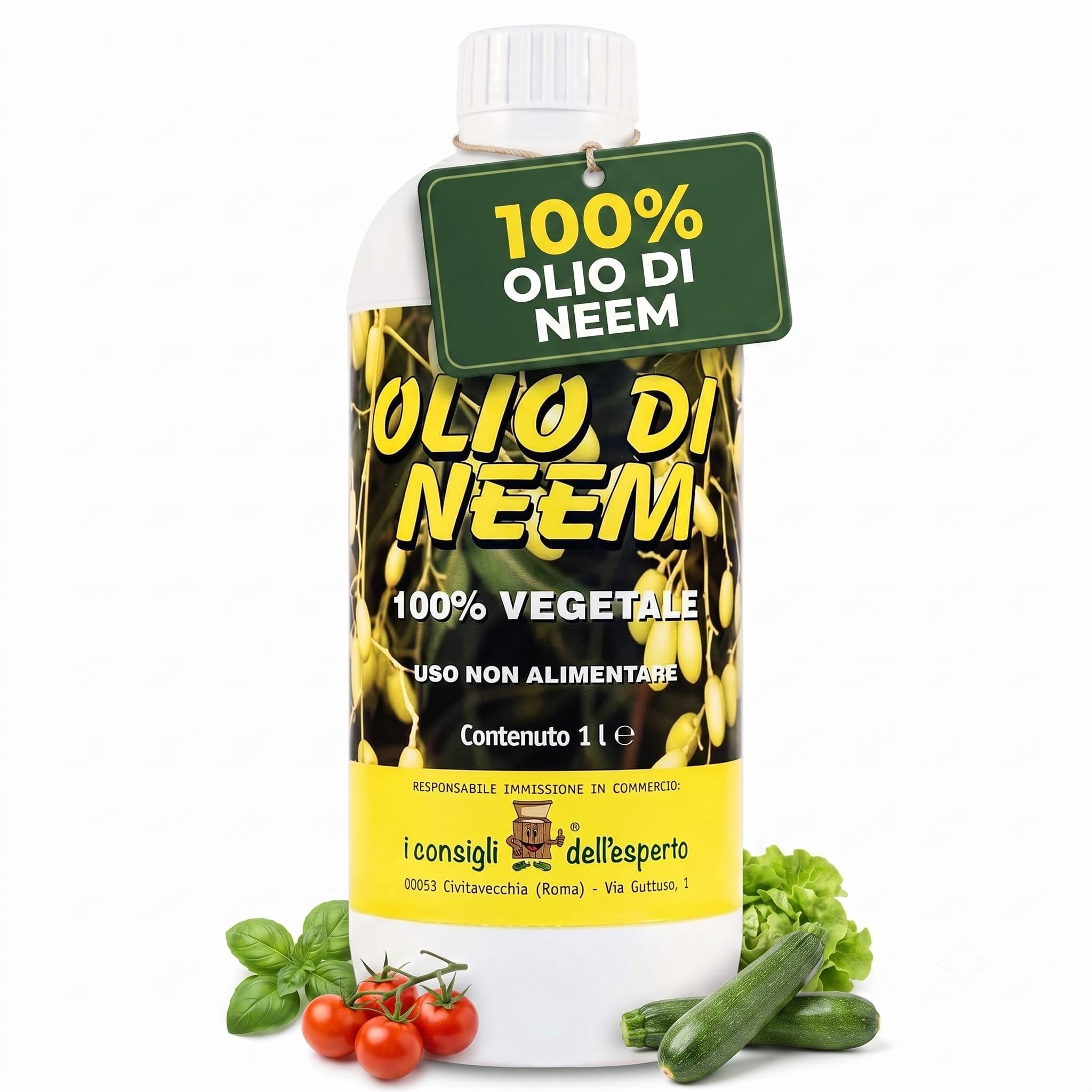 Aceite de neem para proteger tus plantas de terraza en botella de 1L