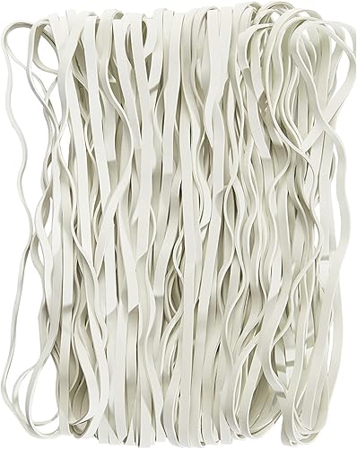 AMUU Bandas de goma blancas de 12 pulgadas, grandes, 35 piezas, banda de goma grande resistente para carpetas de archivos, juego de bandas elásticas