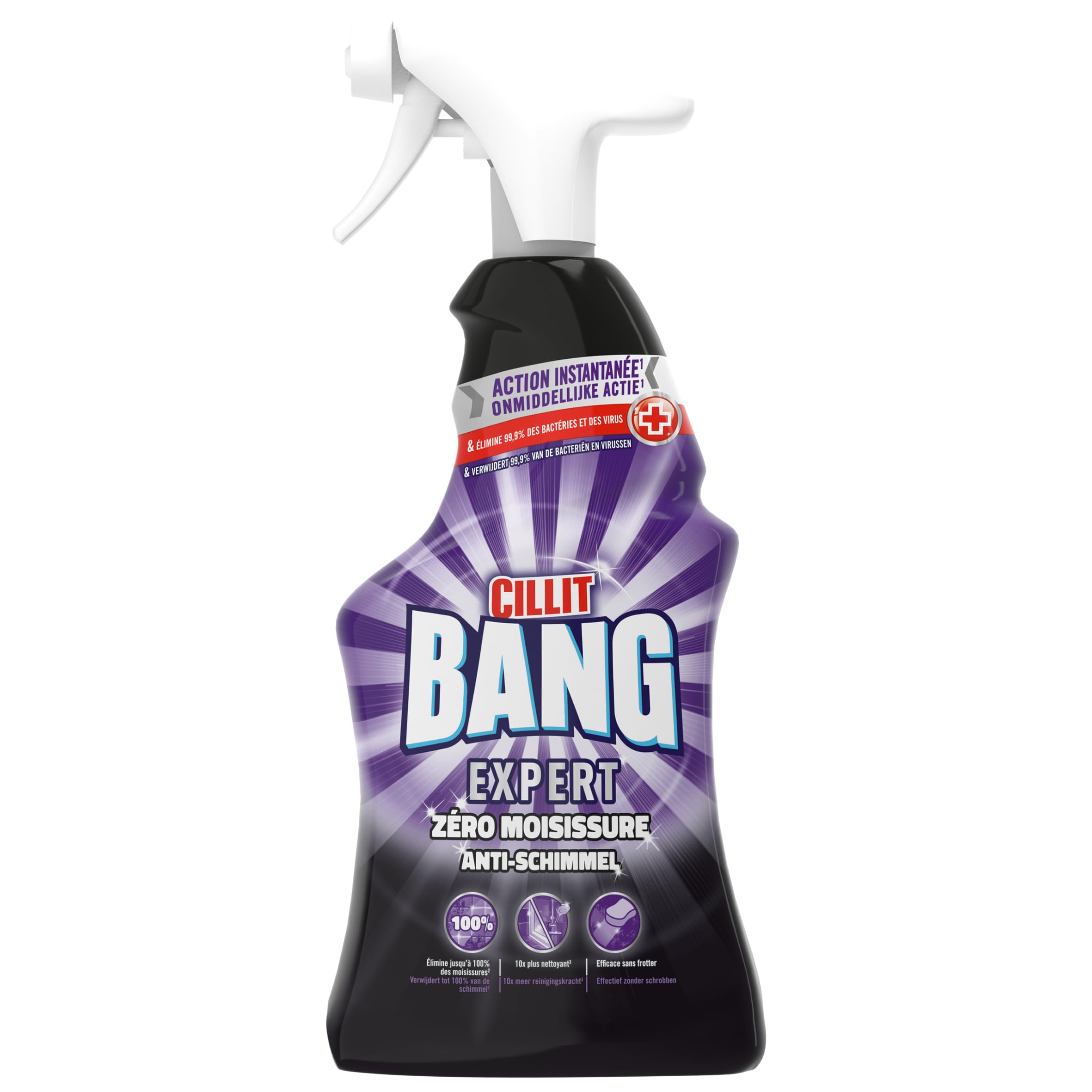 Kit Entretien Complet Sprays Cillit Bang Expert : Dégraissant + Salle de bains + Moisissures + Javel