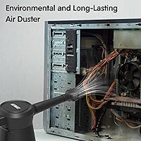 Vista 3 de AFMAT Soplador de aire eléctrico, repuesto para latas de aire comprimido, herramientas de limpieza multiusos con cable de 9.8 pies para electrónica