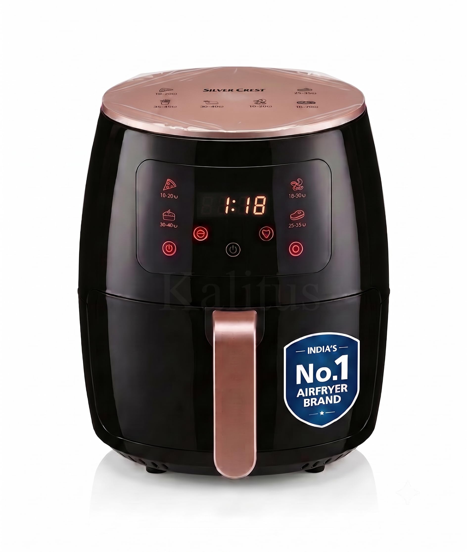 Silver Crest 6L Extra Large Capacity Air Fryer – 2400W Premium Digital Oil-Free Cooker, uses up to 90% less fat (Model S-18)-image-37