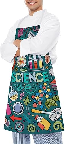 Miniatura 4 de Physics Biochemistry Science Funny Bib Aprons Adjustable Kitchen Chef Apron with Pockets for Men Women