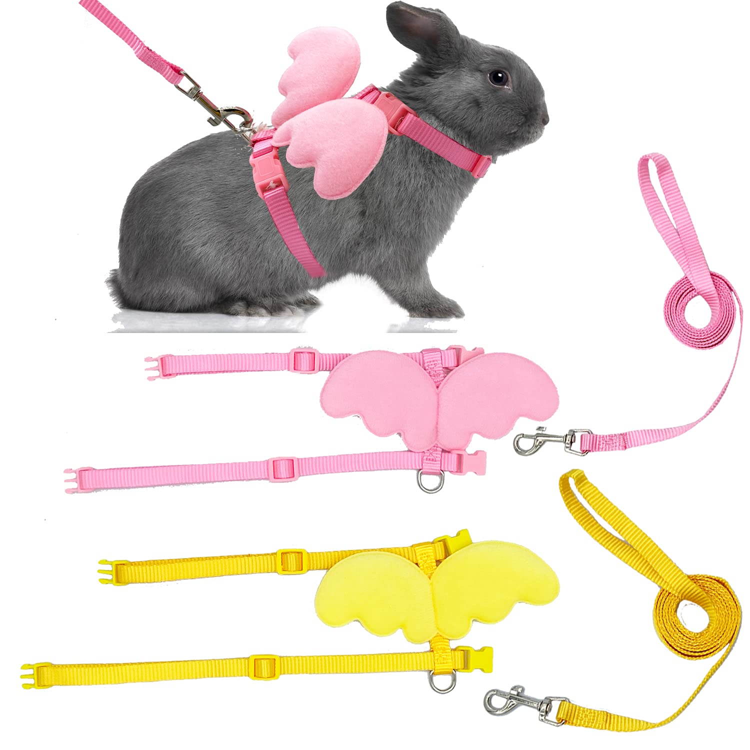 Buy ROZJOVU Rabbit Harness and Leash, Adjustable Bunny Harness, Cute