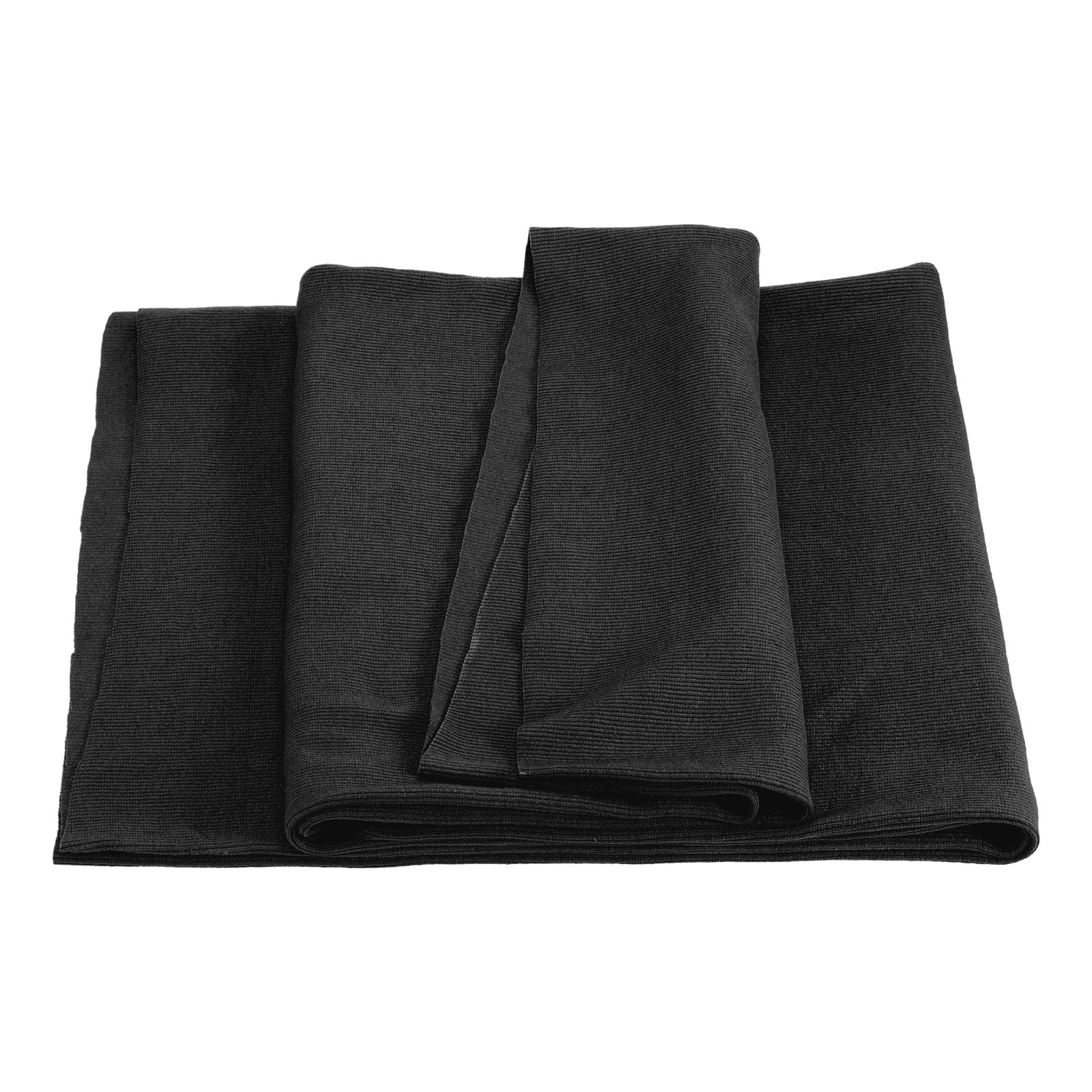 MECCANIXITY 39" Elastic Cuffs Ribbed Trims Cotton Fabric Knit Rib Stretch Tape Cuff Sleeve Waistband for Sewing, 24" Wide Black