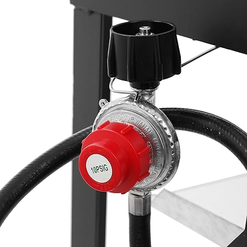 Miniatura 9 de Creole Feast SBK0801 - Kit de ebullición de mariscos con colador caldera de gas propano de aluminio para exteriores con regulador de 10 PSI plata