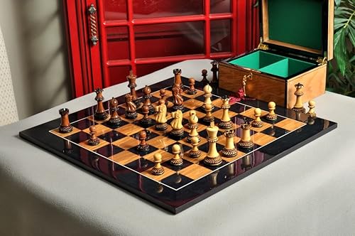 Miniatura 2 de Juego de ajedrez Grandmaster - Solo piezas - 4.0" King (Burnt Golden Rosewood)