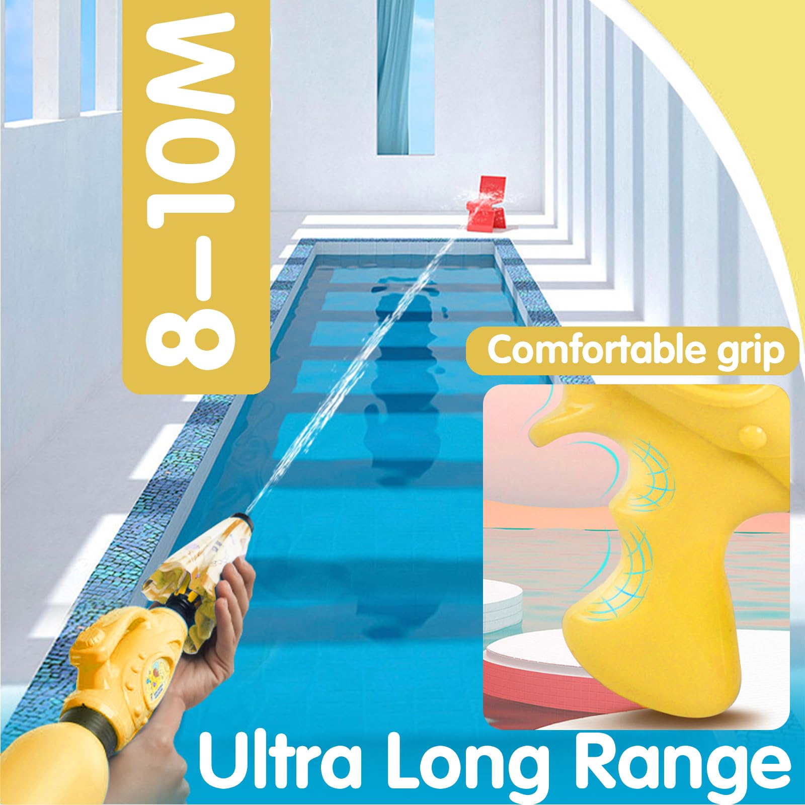3 Stuks Waterpistolen – 10 Meter Bereik, 100 Ml, Stevig Kunststof – Voor Buiten, Zwembad, Tuin – Zomerspeelgoed Voor Kinderen