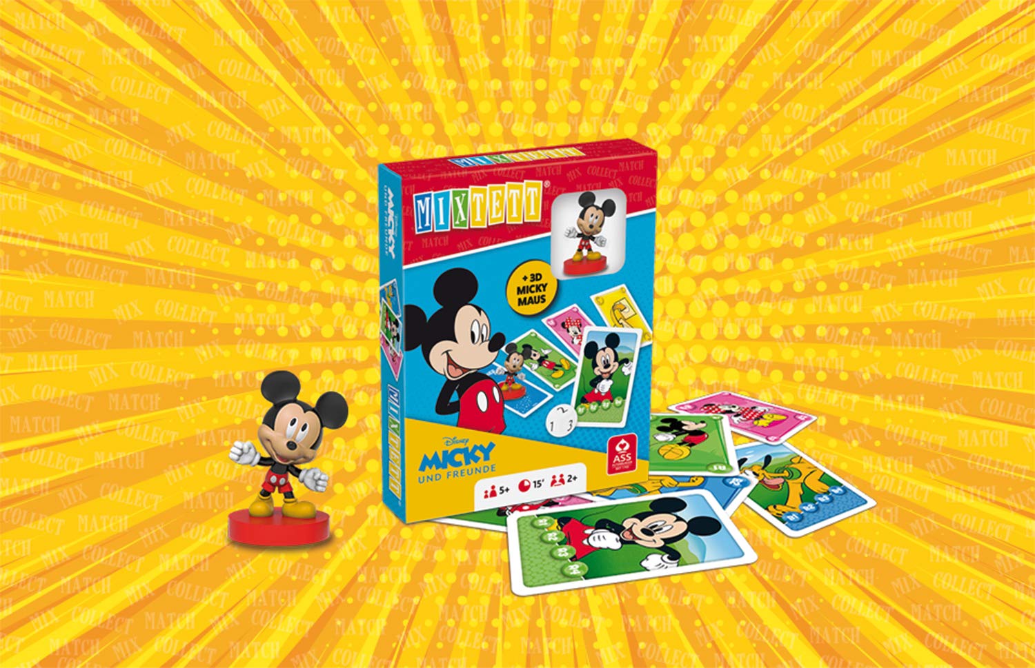 Disney Mickey & Friends Mixtett Card Game with Mickey Figure, Mixtett - Mickey, 9.5 cm x 2.8 cm x 12.2 cm - Image 4