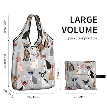 BAGGU チワワ　旧ロゴ　ピンクプードル　エコバッグ　犬　セット BAGGU チワワ 旧ロゴ ピンクプードル エコバッグ 犬 セット 犬