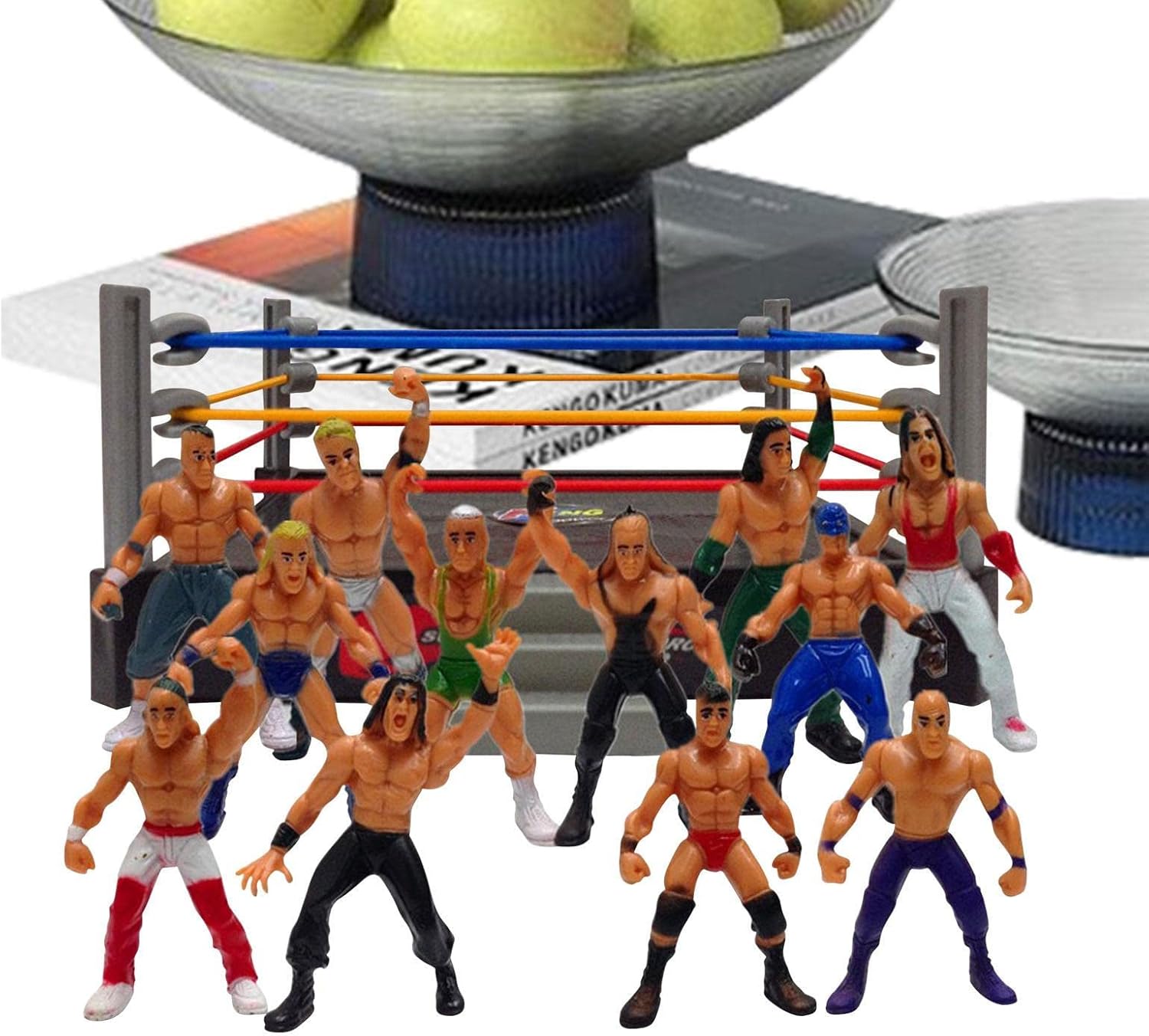 Wrestling Toys, Wrestling Figure Playset, Wrestlers Warriors Toys with Ring and Wrestlers Action