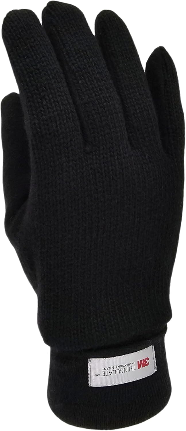 HILLSHADE Men's Wool Blended Knit Glove with Thinsulate Fleece Lining Turnover Cuff - Image 10