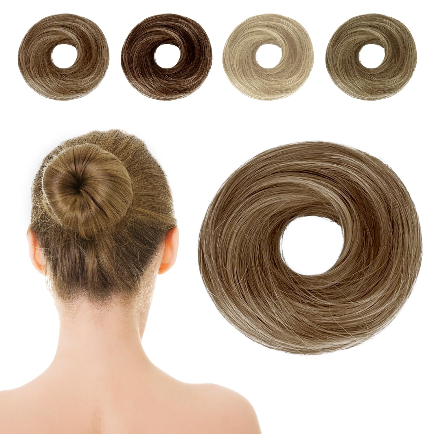 Messy Bun Hair Piece for Women Synthetic Hair Scrunchies, Curly Hair Bun Extensions, Messy Hair Bun Scrunchie