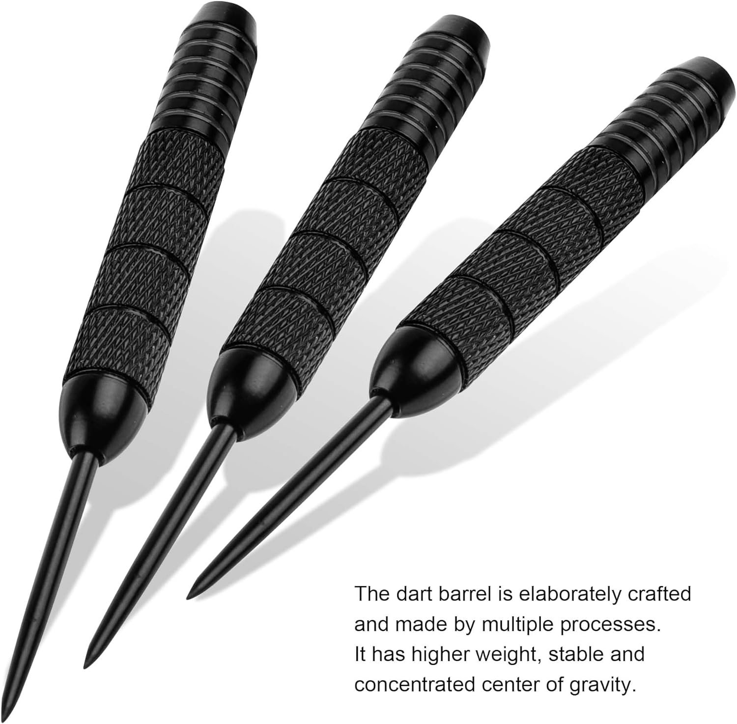 CyeeLife 12 Pack Steel Tip Darts, Professional Metal Dart Set with 12 Premium Aluminum Shafts and 4 Style PET Flights and Sharpener,22 Grams