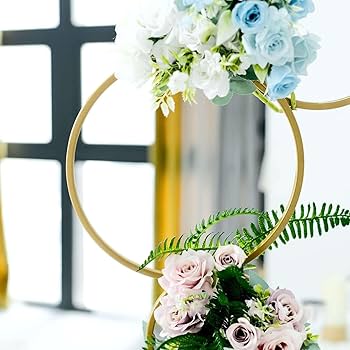 Amazon.com: Efavormart 3ft 4-Tier Gold Metal Hoop Pillar