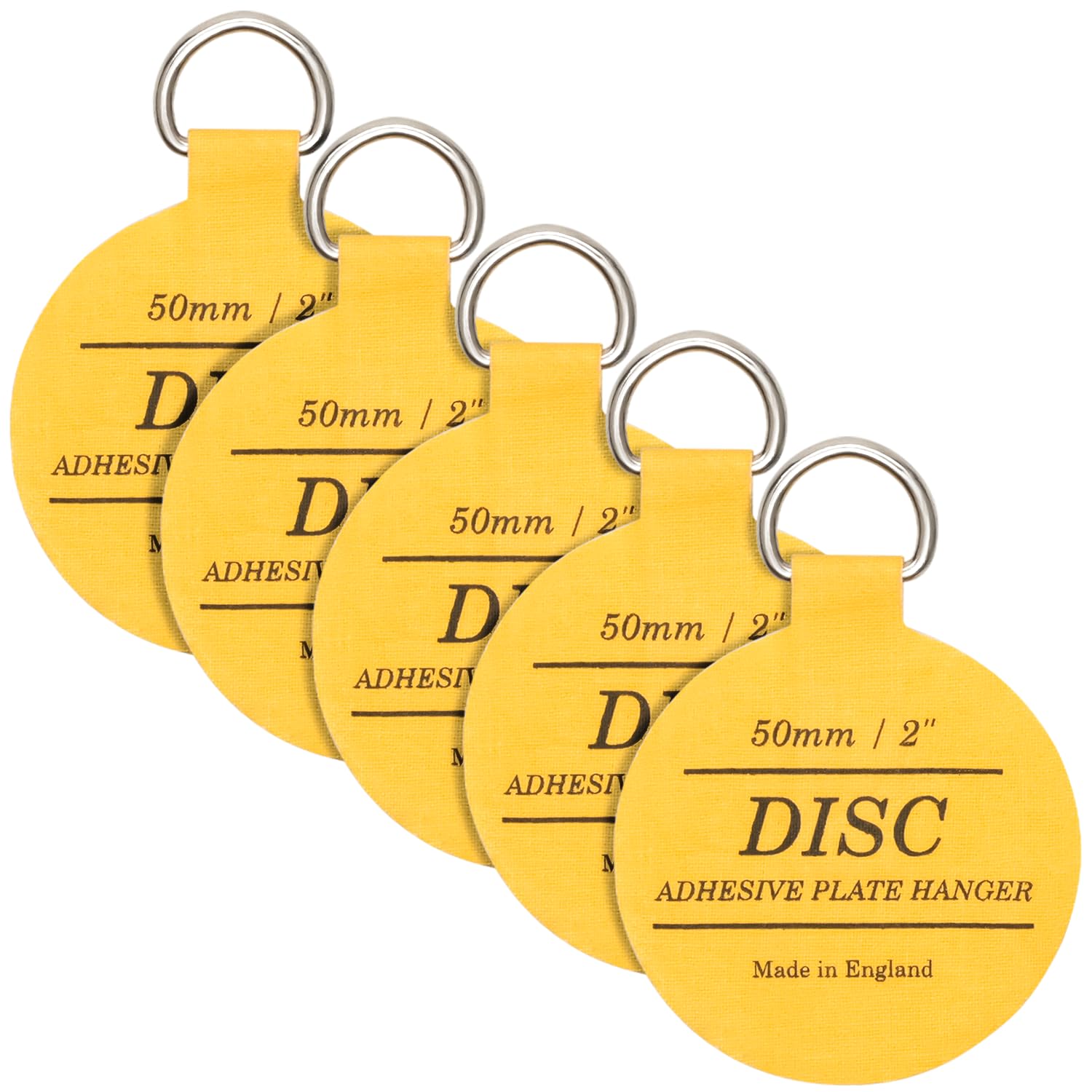 WINSOME Disc Plate Hangers for Walls - Strong Invisible Plate Holder Self Adhesive Stick On Hooks Picture Hanging Wall Plate Holder - Plate Hanging Disk (50mm / 2'' (Pack of 5))