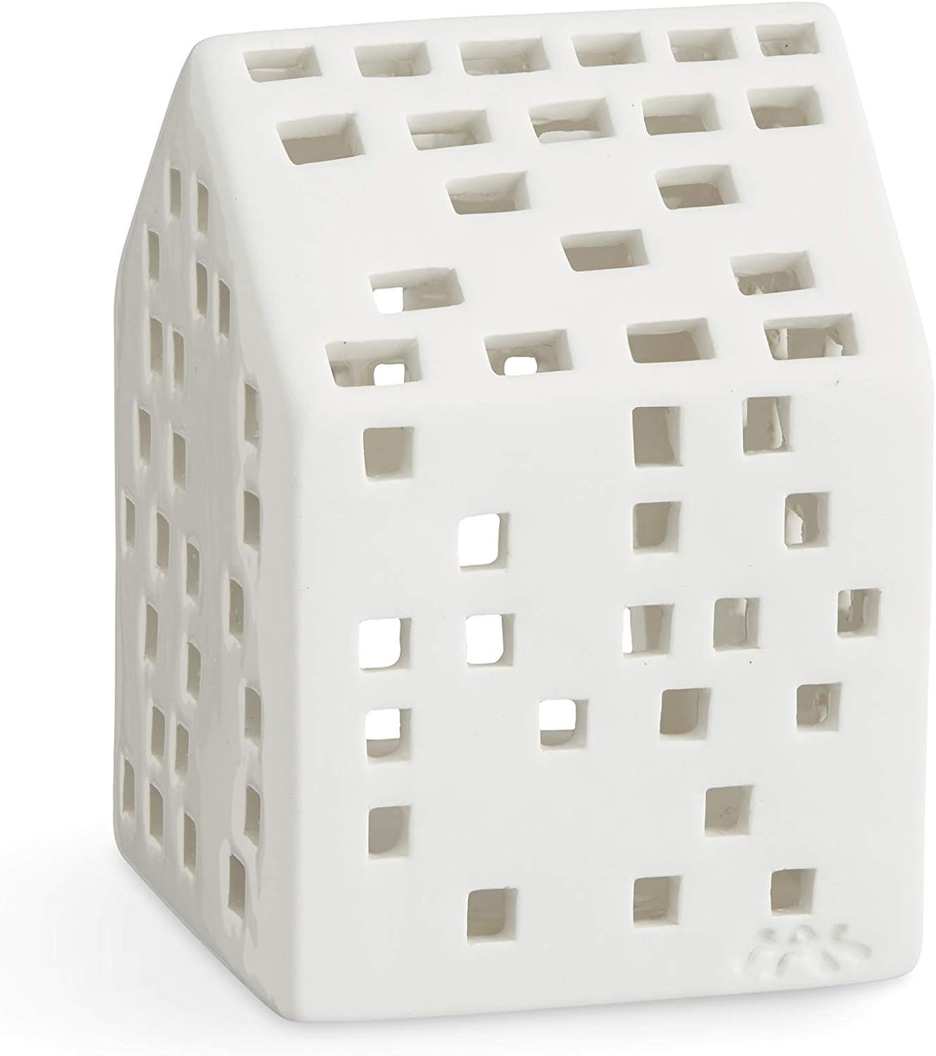 HAK Kähler Urbania town house lighthouse white, lantern house white, ceramic house tealight,7 x 9.5 cm, 7 x 9,5 cm
