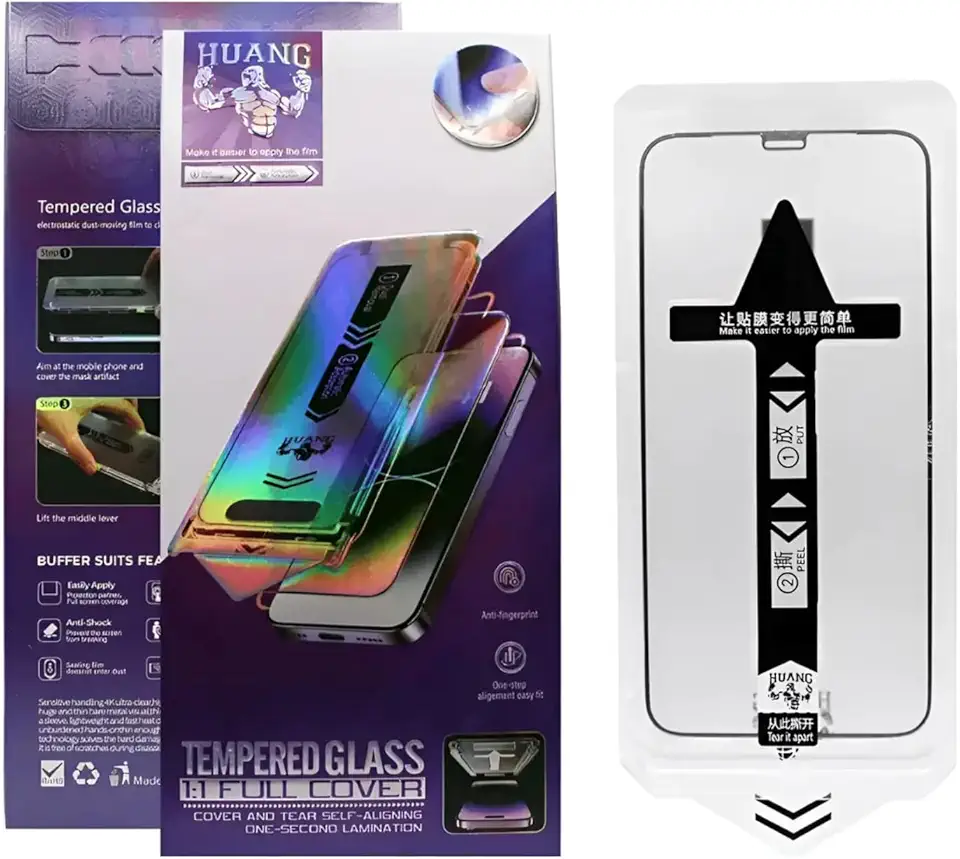 Película de Vidro para iPhone 16 Pro Max com Auto Aplicador Anti Bolhas