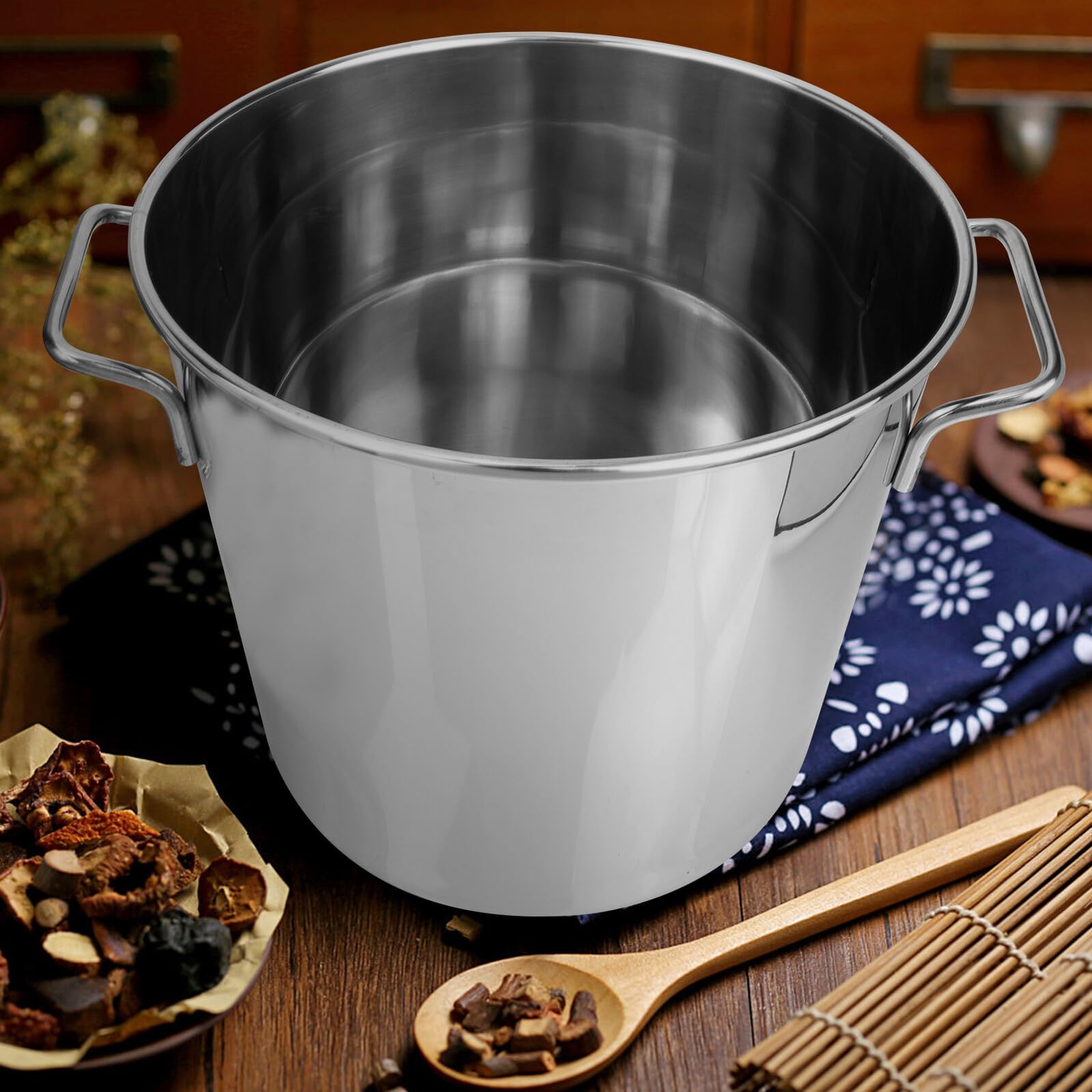 Angoily Pentola per Brodo in Acciaio Inox Manici Resistenti, capacità per Cottura di Frutti di Mare e Zuppe, Design Pratico per Uso Quotidiano in Cucina