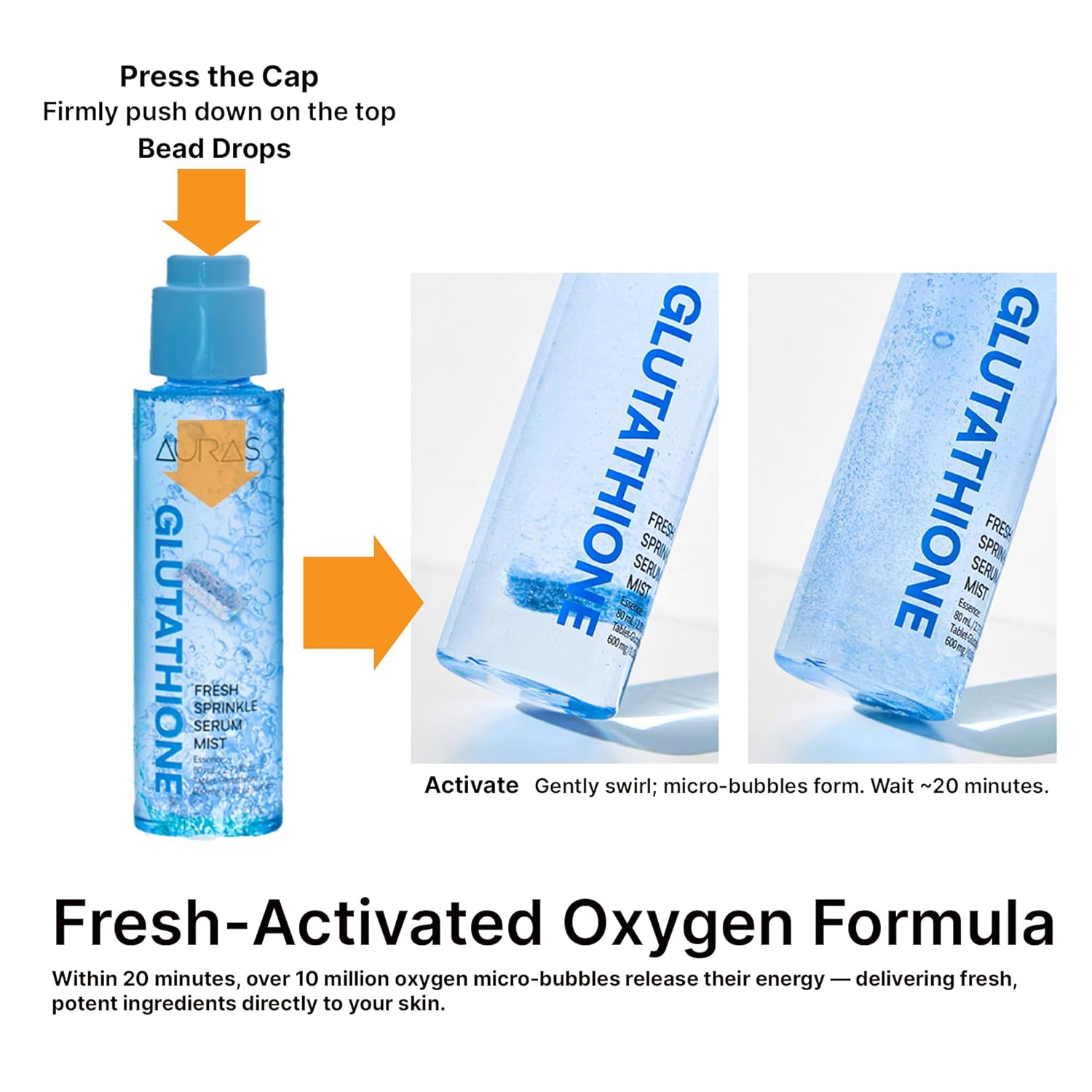 AURAS Activated Bakuchiol Serum Mist (0.1% / 1,000 ppm), Fresh-Mixed Retinol Alternative Spray Serum for Sensitive Skin • Pore Tightening • Elasticity Korean Skincare 3.4 fl oz - Image 5