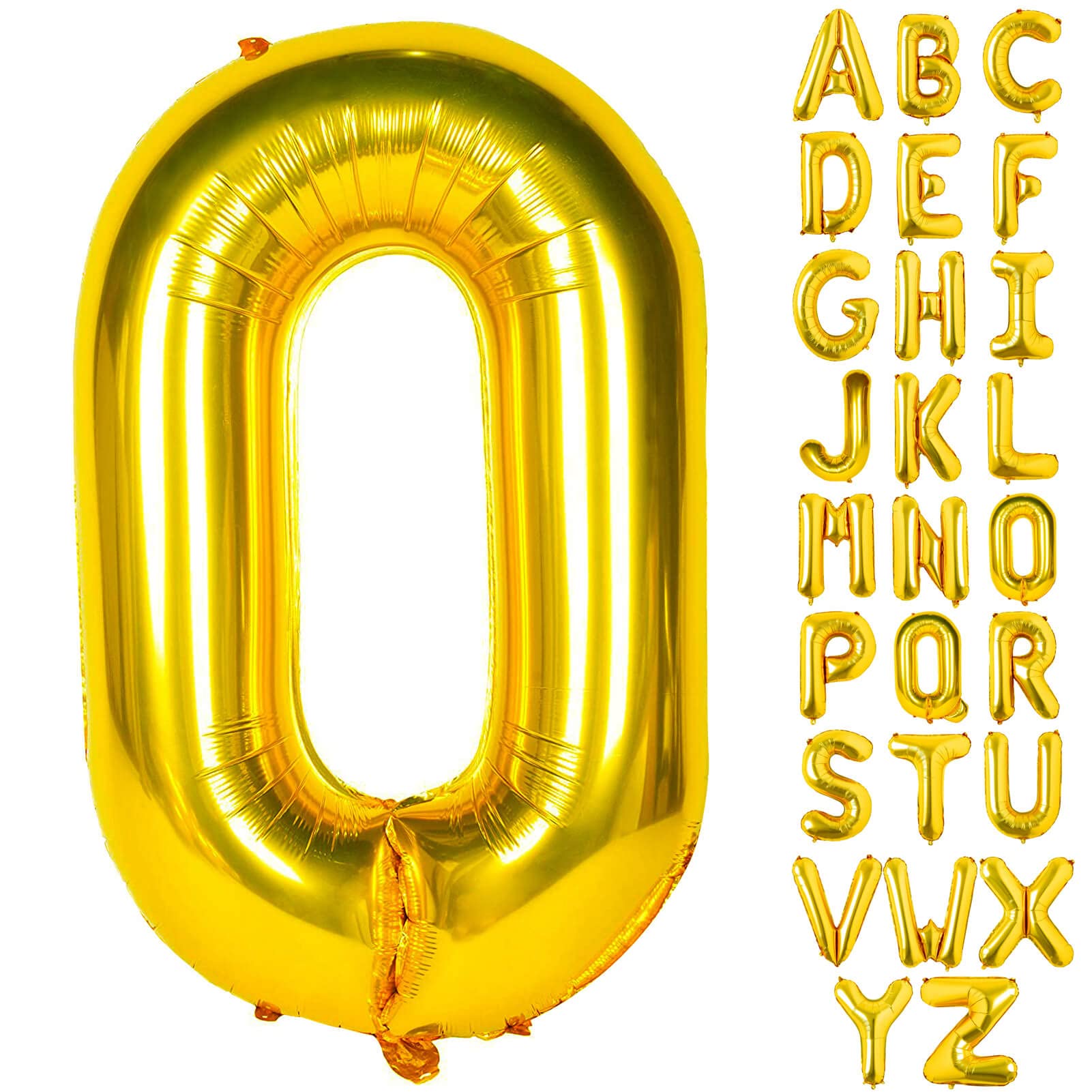 Lovoir 40 Inch Large Gold Letter O Balloons Big Size Jumbo Mylar Foil Helium Balloon for Birthday Party Celebration Decorations Alphabet Gold O
