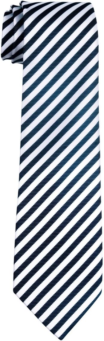Retreez Striped Woven Microfiber Boy's Tie - 8-10 years