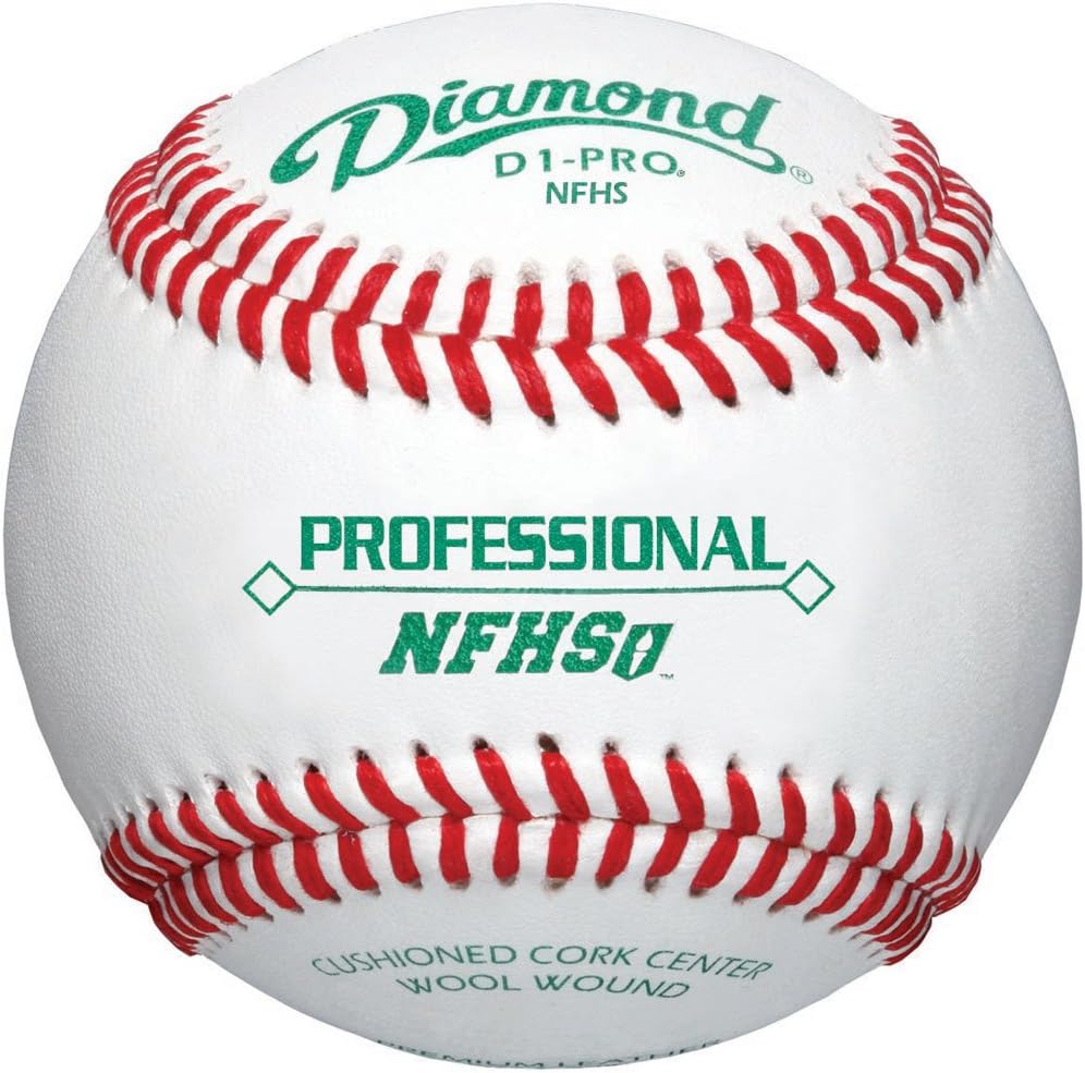Diamond Nfhs Professional League Leather Baseballs 12 Ball Pack