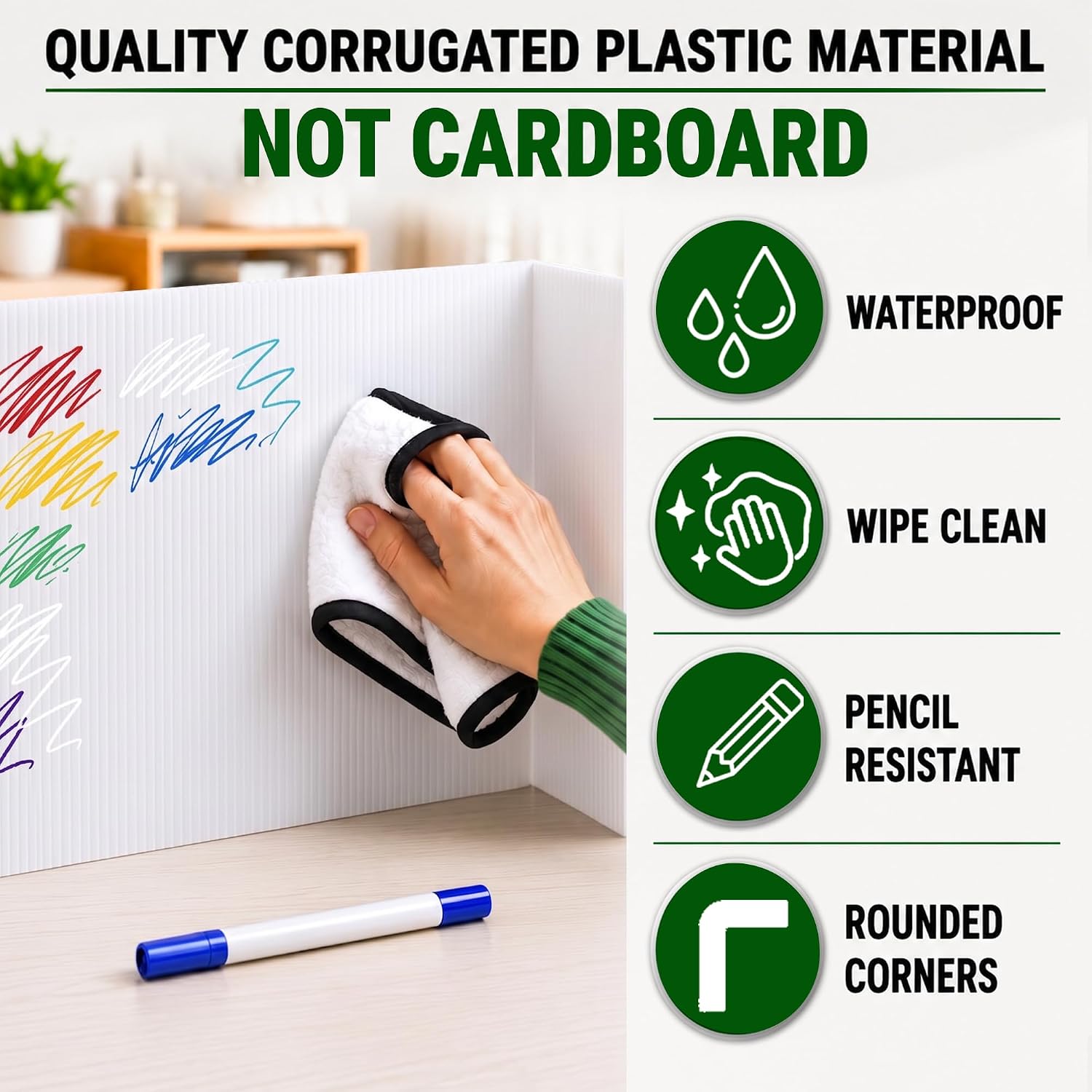 6 Pack Privacy Folders for Students - White Desk Dividers for Students Privacy Boards - Privacy Shields for Student Desks - Testing Dividers for Classroom Privacy Folders - Test Dividers Student Desks image 4