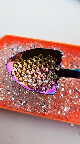 Vista 188 de Genie Crystal ss34 Red Glass Rhinestones 288 Pcs, 7.0 mm Big Light Siam Flatback Rhinestone, Diamond Cut Gems for Crafts, Face Mask, Makeup