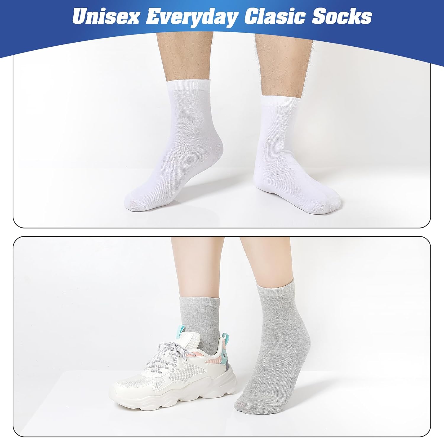 Sophproton 150 Pairs Mens Quarter Socks Athletic Moisture Wicking Casual Sports Socks Bulk Pack for Homeless Unisex Men Women - Image 6