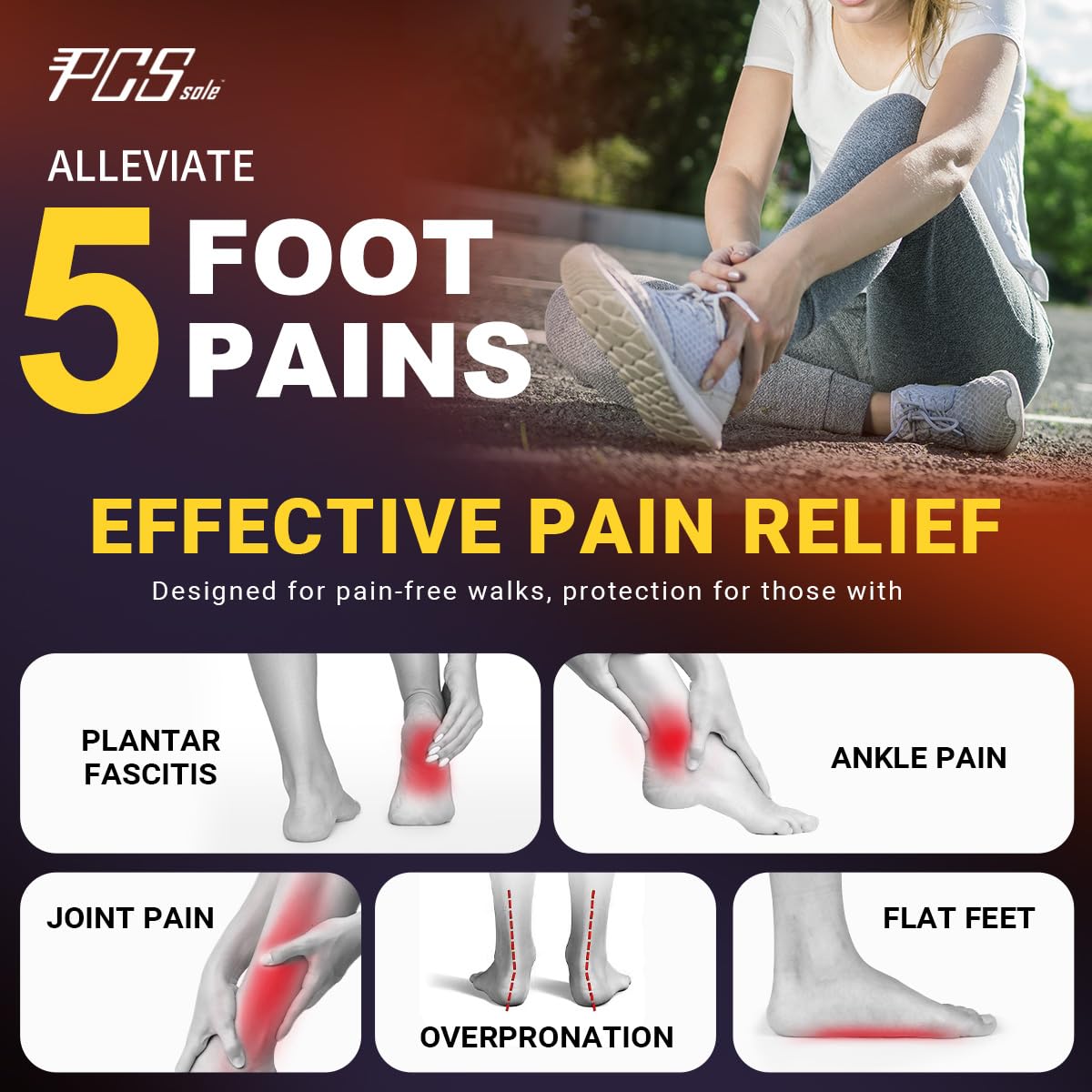 PCSsole Plantare Ortopedico Solette Scarpe plantari per tallonite Per Piede Piatto, Spina Calcaneare, Fascite Plantare, Metatarsale, Per Uomini E Donne