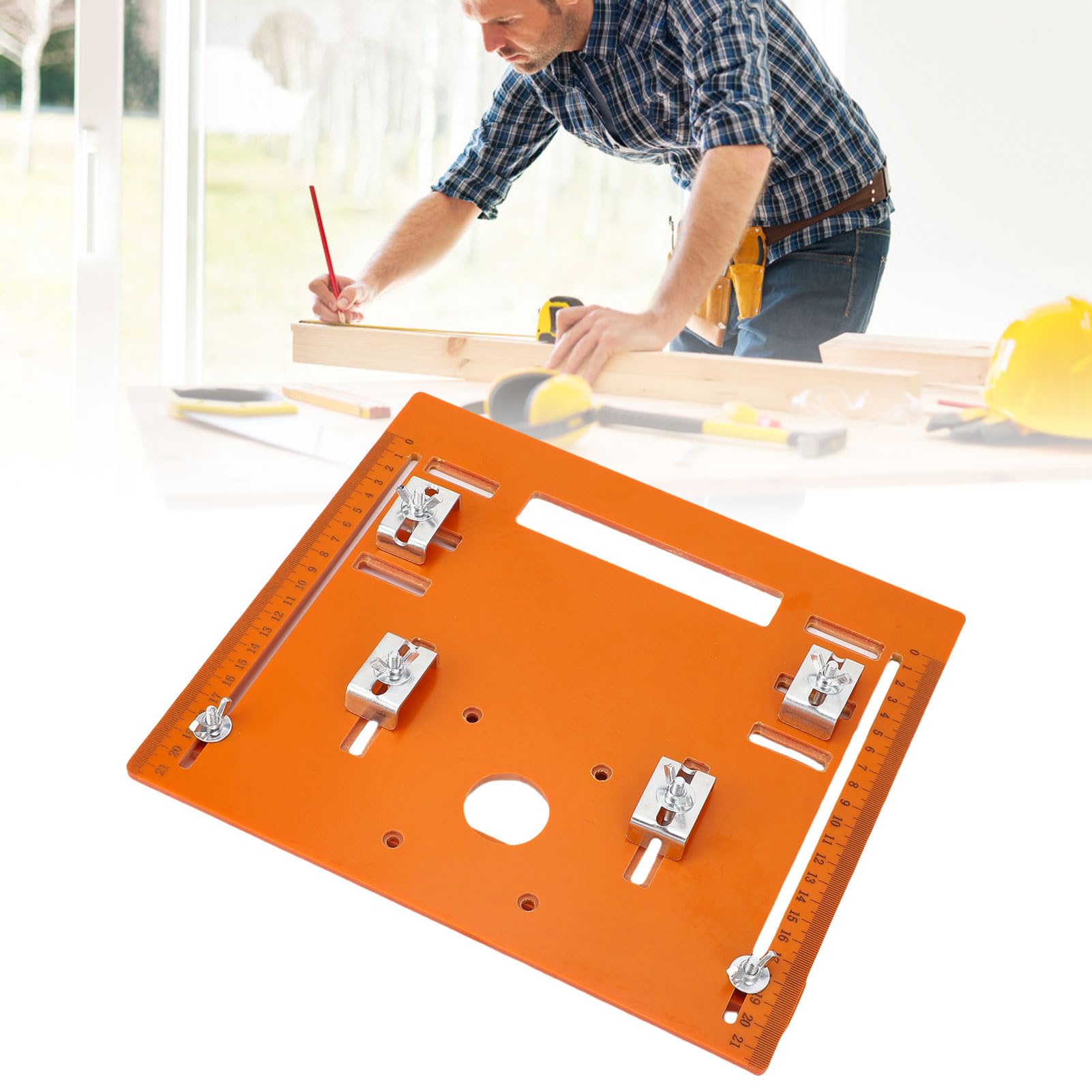 Placa base de sierra circular, placa de inserción de mesa para enrutador, placa base para carpintería, máquina cortadora, placa base portátil para diversas tareas