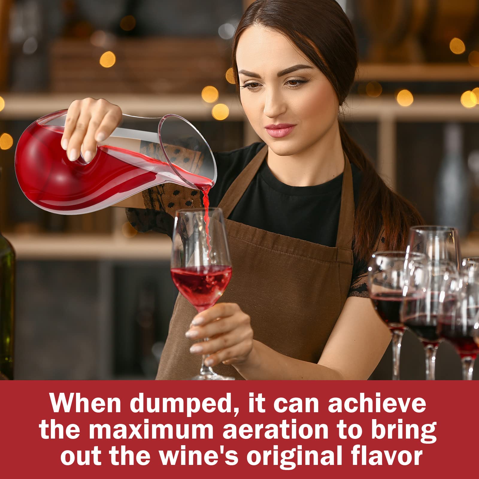 Carafe A Decanter Vin Carafe à Vin 1500ml Avec Aérateur - Cristal - Filtre Inox - Cadeau œnologue Carafe Filtrante Verre