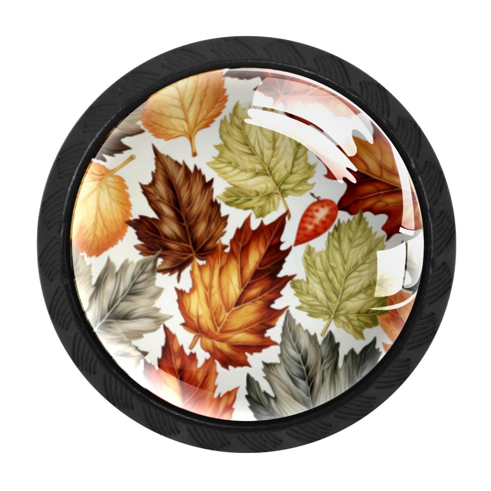 CHENZZZZ 4 Pack Thanksgiving Leaves Drawer Knob Cabinet Hardware