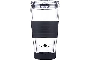 Premium Double Wall Glass Tumbler with Lid for On-The-Go Beverages