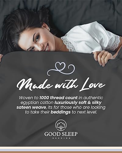 Miniatura 5 de Juego de sábanas de 4 piezas, 1000 hilos, 100% algodón egipcio, sábanas de satén de lujo estilo hotel de lujo, algodón de fibra larga, 1 sábana