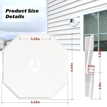 Vinyl Siding Mounting Blocks, Siding Mounting Kit, 130110006001 Octagon Mount Block, Mounting Plate for 1/2 inch Lap and 4 inch to 10 inch Height Siding, White