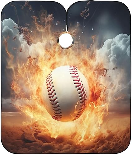 Miniatura 1 de SDMKA Capa de peluquería profesional de béisbol, impermeable, para corte de pelo, con cierre a presión, delantal multifuncional para hombres y