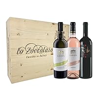 Lo Zoccolaio Cassetta Legno Villa Lanata Chardonnay + Villa Lanata Piemonte Rosato + Lo Zoccolaio Pinot Nero Renoir – Pacco 3x 750ml