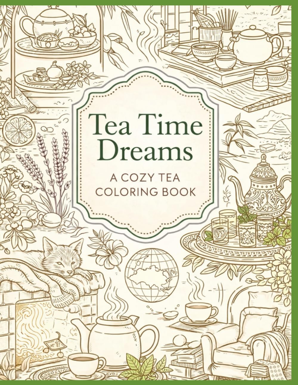 Tea Time Dreams: A Cozy Tea Coloring Book: Relaxing Pages Inspired by Tea Rituals Around the World