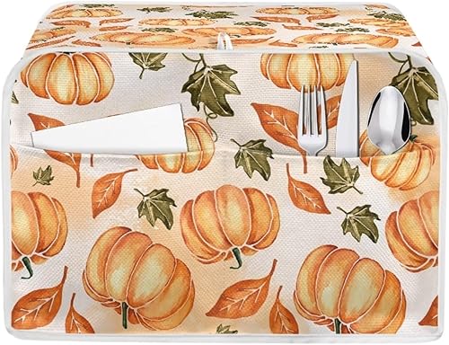 Miniatura 10 de Rnyleeg Cubierta para tostadora de 4 rebanadas con temática de café, para microondas, tostadora, horno, cubierta de pan pequeño, resistente a las