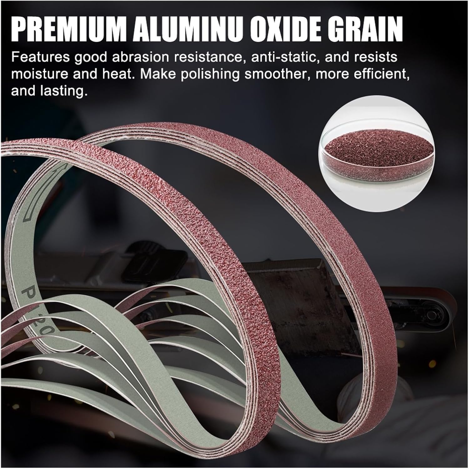 Sanding Belts 5Pcs Sanding Belts 305x40mm Abrasive Sheet Sander Angle Grinder Sandpaper Belt Machine Tool(60 Grit)