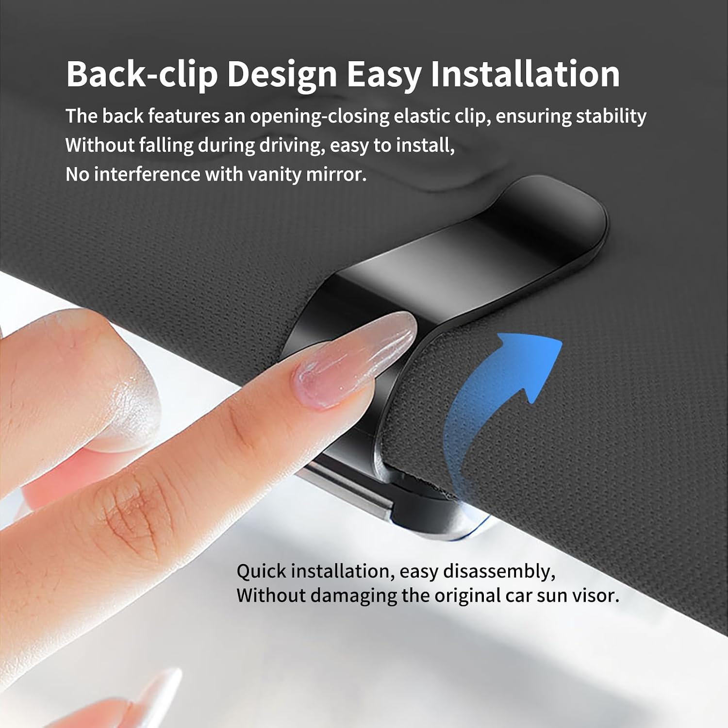 1 Pack Car Sunglass Holder Fits for BMW X3 X5 X7 X1 iX X6 X2 X4 4 3 5 7 2 8 Series Z4 XM, Car Visor Glasses Holder Durable Sunglass Holder Clip Car Interior Accessories (Black)