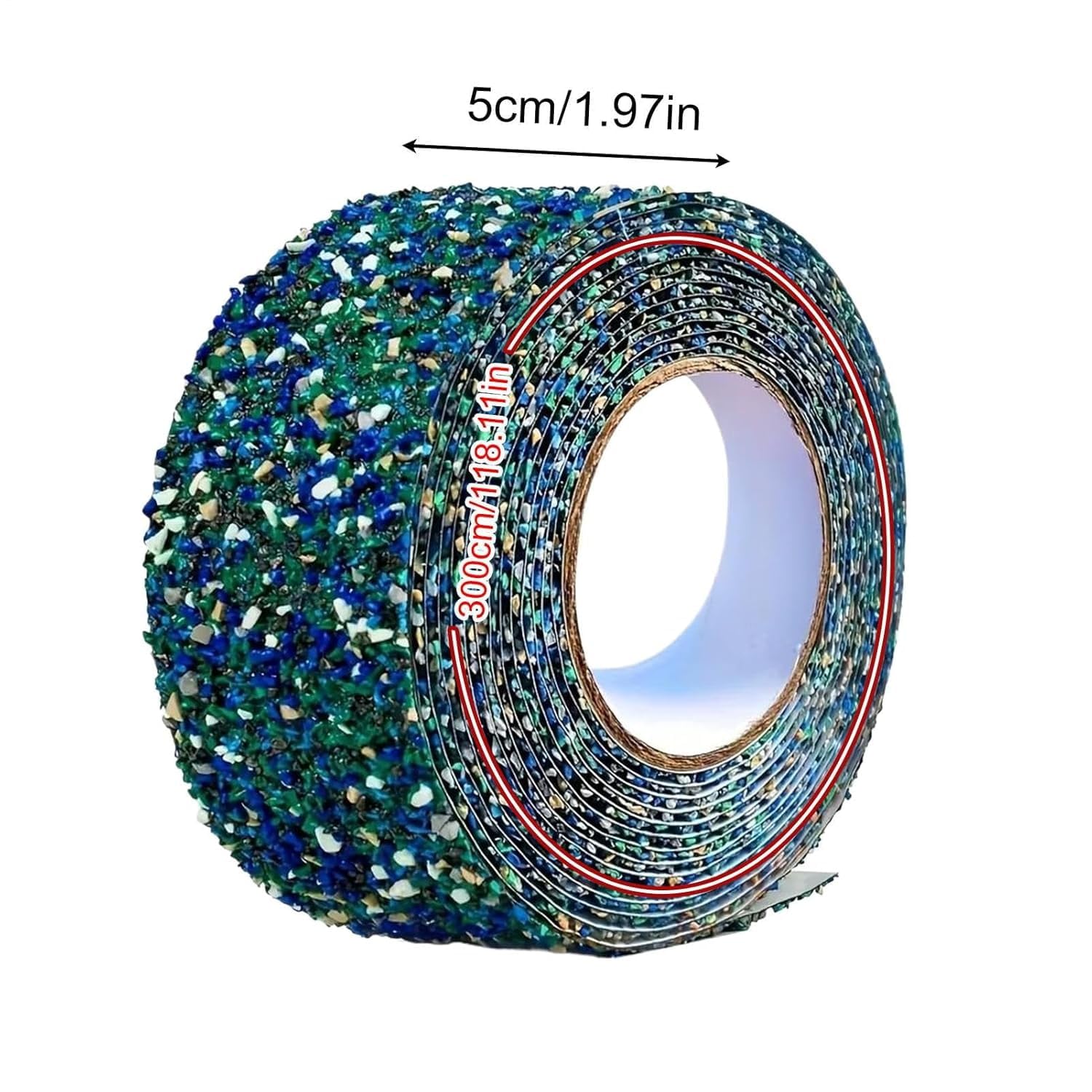 Heavy Duty Anti Slip Tape - Grip Tape, 3 Meters Stair Tread Strips for Safety Prevention, PVC Material Safety Tapes, Adhesive Tapes, Slip-Resistant Strip Pools Gym Home (Blue)