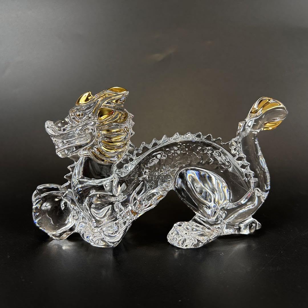 新品・未使用】バカラ 干支 辰 龍 竜 置物 フィギュアリン ゴールド 金